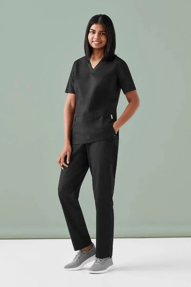 Biz Care Riley Womens Straight Leg Scrub Pant CSP047LL Health & Beauty Biz Care XXS Black